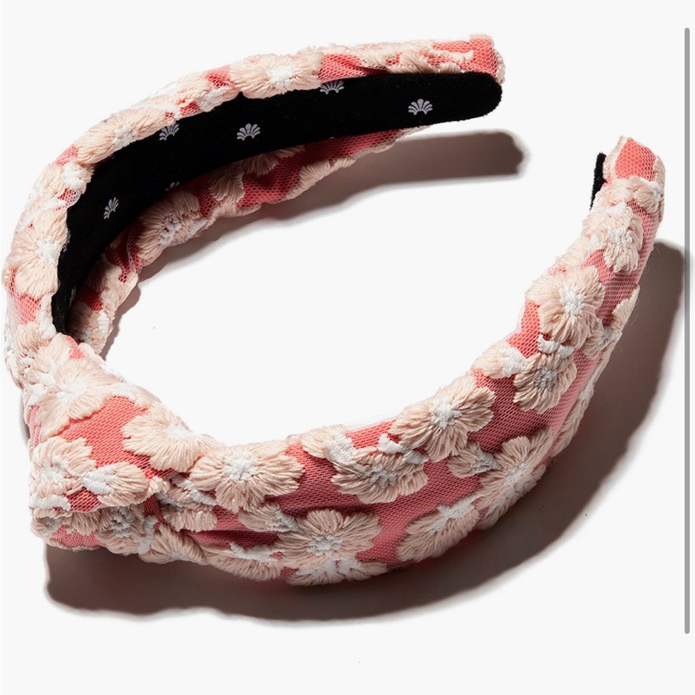 Lele Sadoughi Pink and Cream Floral Headband